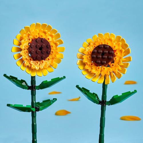 LEGO Sunflowers Building Kit, Artificial Flowers for Home Décor, Flower Building Toy Set for Kids, Sunflower Gift for Girls and Boys Ages 8 and Up, 40524