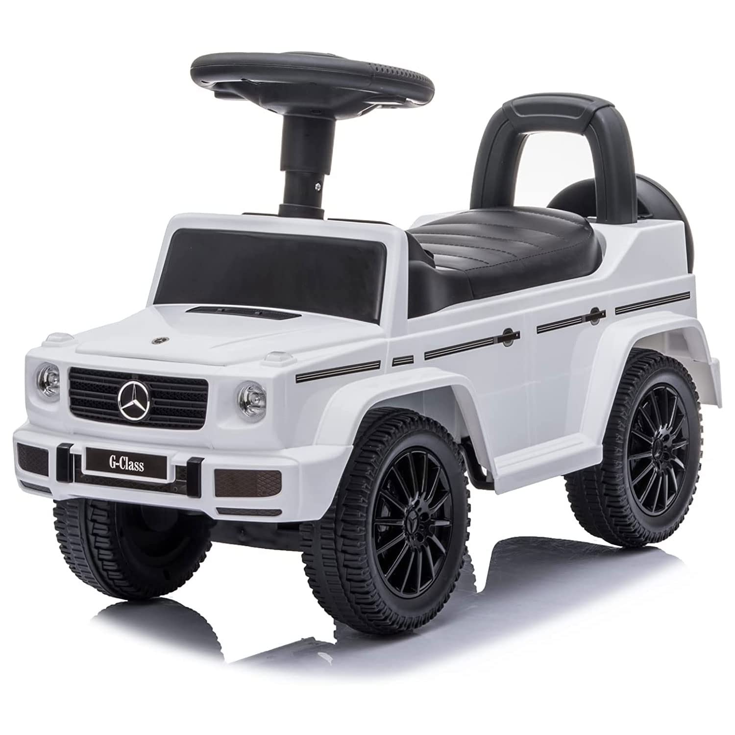 Best Ride On Cars Kids Outdoor Stroller Mercedes G-Wagon Push Car with Working Lights, Horn, and Music for Ages 1 to 3 years