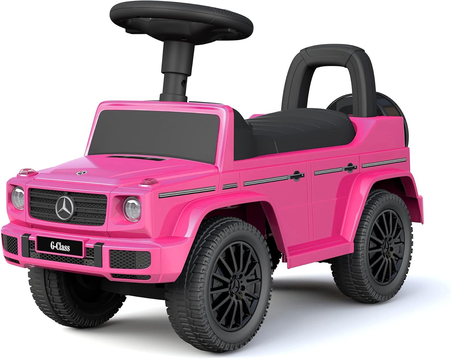 Best Ride On Cars Kids Outdoor Stroller Mercedes G-Wagon Push Car with Working Lights, Horn, and Music for Ages 1 to 3 years