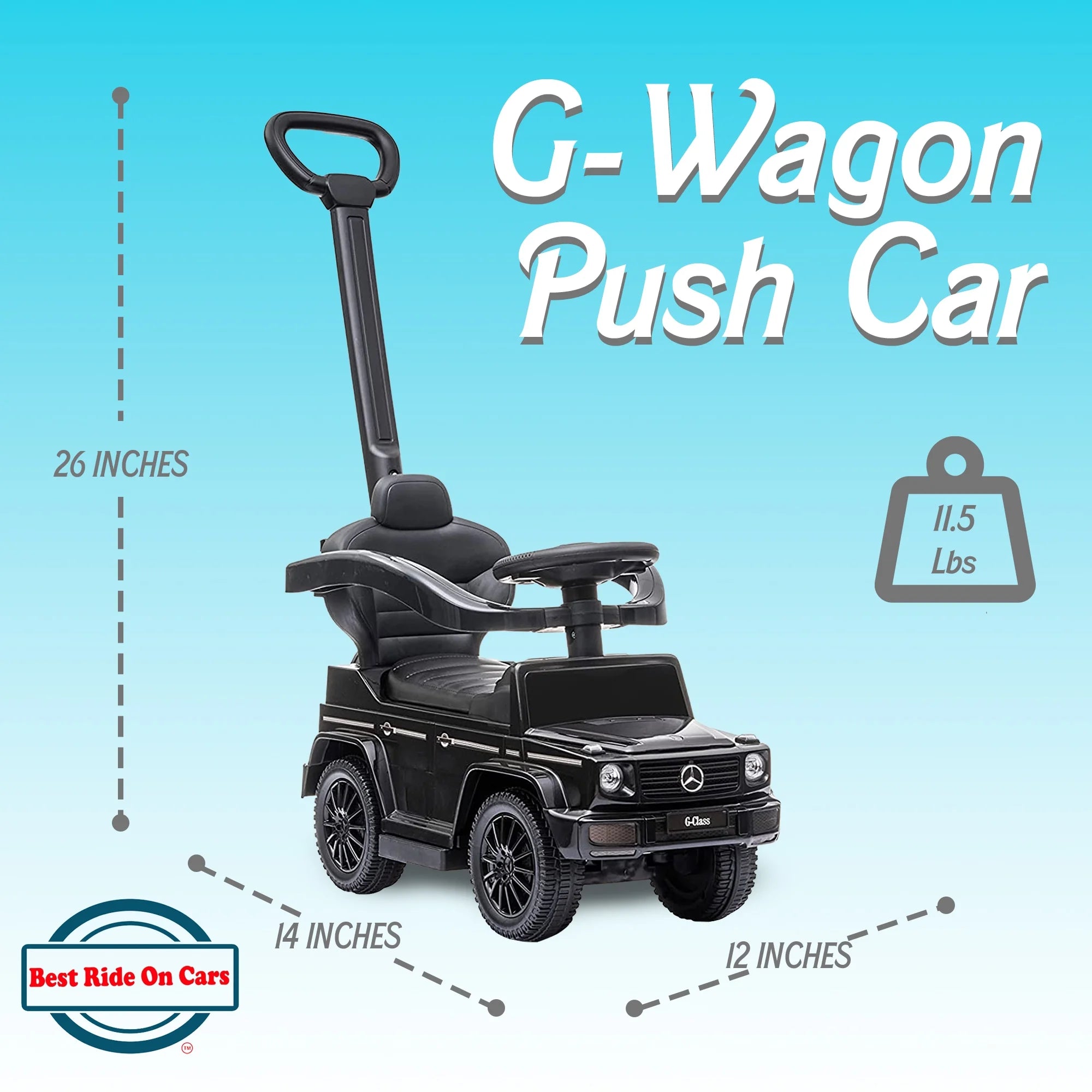 Little Kid's Mercedes G-Wagon Push Car 3 In 1, Best Ride On Cars