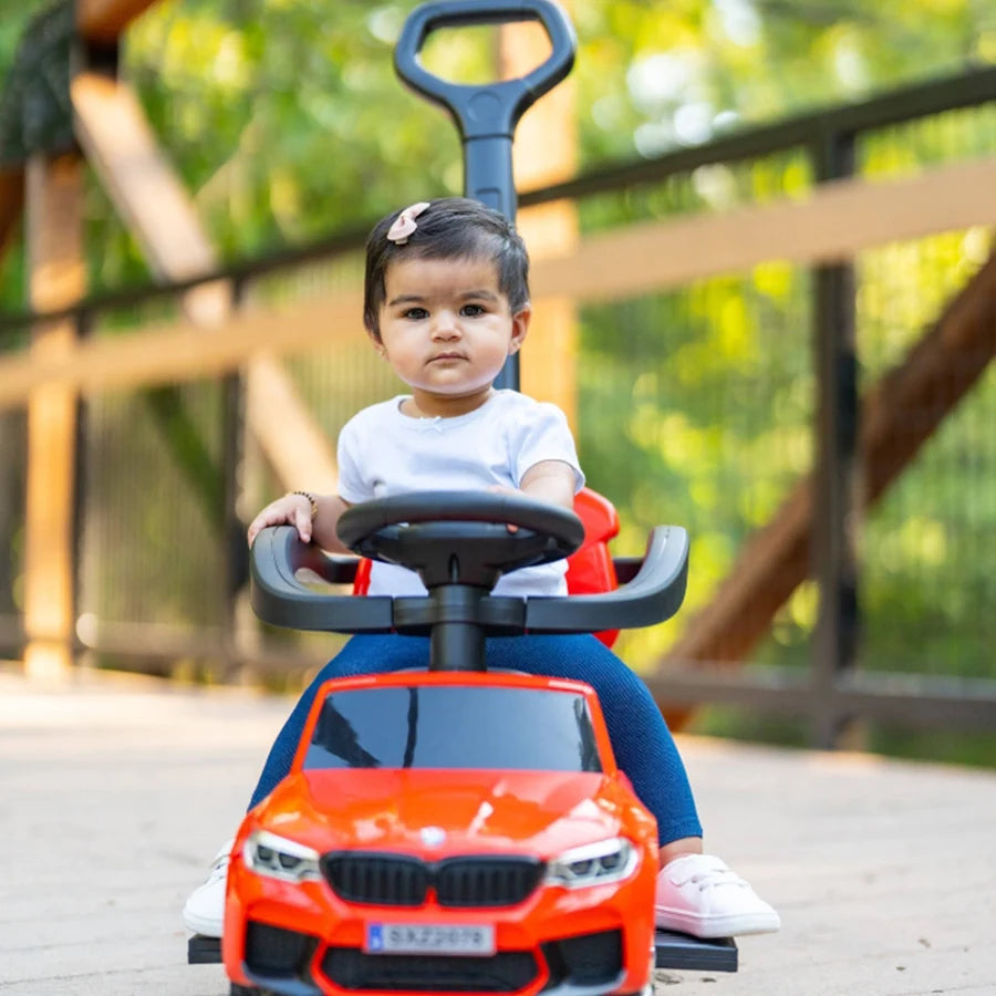 Best Ride On Cars  BMW 4 in 1 Push Car, Red
