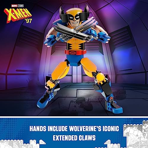 LEGO Marvel Wolverine Construction Figure 76257 Buildable Marvel Action Figure, Fully Jointed Marvel Collectible with 6 Claw Elements for Play and Display, X-Men Super Hero Gift for Kids Ages 8-12